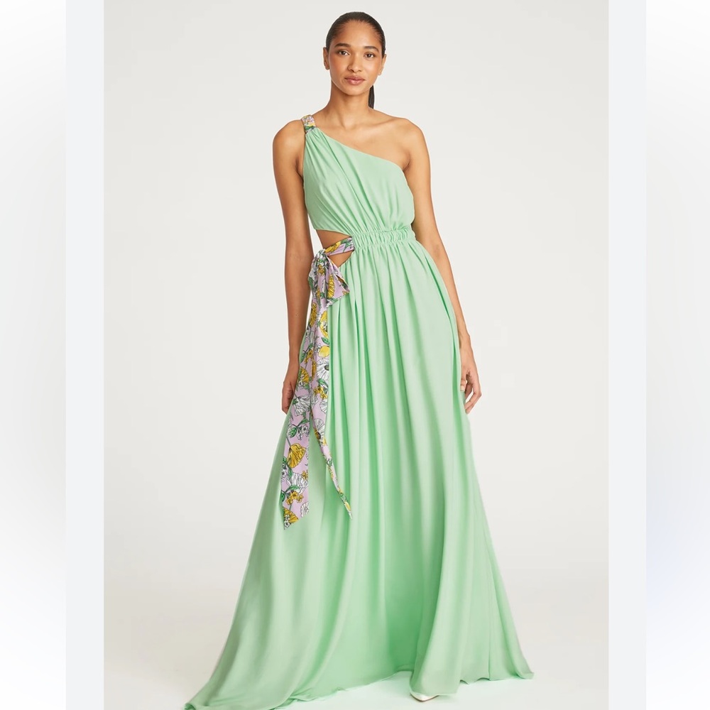 Amur Zela One Shoulder Gown green size 8